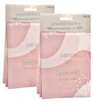 6 Packs Rose Flower Scented Sachets for Drawer and Closet, Long-Lasting Sachets Bags Air Freshener Fresh Scents, Potpourri Bags Home Fragrance Sachet for Cars