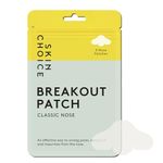 SKIN CHOICE Pore Strips - Breakout Patch Classic Nose Hydrocolloid Patches to Unclog and Shrink Pores, Nose Patch Absorbs Oil, Pimple Spot Blackhead Remover, Vegan (5 Count)