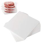 Hamburger Patty Papers, Set of 300, 14cm Burger Patty Paper/Small Square Baking Parchment for Separating Burger Patty, Cookies and More (10cm Square Patty Papers Available)