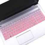 Keyboard Cover for HP Laptop 15-db 15-dw 15-dy 15-da 15-bs/bw 15-ef 15t 15z 15.6" Model 15-db0011dx 15-dy1043dx/dy1051wm 15-dw0037wm/dw1083wm 15-ef1001ds, HP 17-by/bs/ca 17.3 Keyboard Skin, Ombre Pink