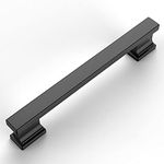 Amerdeco 10 Pack Matte Black Cabinet Pulls 5 Inch (128MM) Hole Centers Kitchen Cabinet Handles Hardware Modern Kitchen Handles for Cabinets Cupboard Handles Drawer Pulls ZH00013