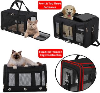 Dycietx Soft Sided Pet Carrier Bag, Portable Airline Approved, Black M