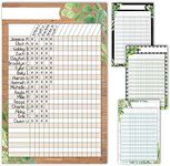 Hadley Designs 4 Farmhouse Data Charts Classroom Incentive Chart for Classroom - Homework Chart for Classroom Reward Chart, Attendance Chart for Classroom Charts, Reward Chart for Kids Behavior