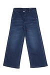 Allen Solly Girl's Relaxed Jeans (AGDNEBFFF50392_Medium Navy_3-4 Years)