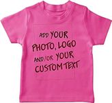 lepni.me Kids T-Shirt Make Your Own Personalised Design with Favorite Photo or Custom Text (1-2 Years Pink Multi Color)