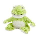 Warmies Plush Frog Junior Size, Wheat Bag Microwavable Slightly Scented with French Lavender, Fully Heatable Weighted Teddy for Anxiety and Relaxation
