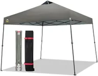 CROWN SHADES Pop Up Canopy Tent, One Push Pop up Tent, Wheeled Bag, 8 Stakes, 4 Ropes