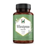 H&C Wheat Grass Caplets/Tablets (Triticum Aestivum) - 750mg, 150 Counts | Healthy Superfood | Natural Source of Vitamins