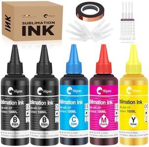 Hiipoo 500ML Sublimation Ink Refill for ET2400 ET-2720 ET-2760 ET-2800 ET-2803 ET-2850 ET-4800 ET-15000 ET-3760 Inkjet Printer Heat Press Transfer on Mugs T-Shirts Pillows (Upgrade Version)