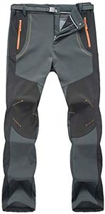 YiLianDa Pantaloni Funzionali Softshell Invernali da Uomo Slim Fit Impermeabili e Traspiranti per Trekking e Sport all'aperto