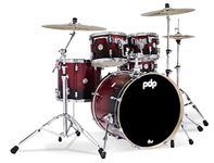 PDP By DW 5-Piece Concept Maple Shell Pack with Chrome Hardware Red to Black Fade