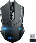 UrChoiceLtd® Wireless Mouse, ET TECH X-08 Mouse New USB 7 Buttons Professional Game Gaming Mouse Optical Mouse Mice 500/1000/1500/2000 DPI Adjustable for PC Laptop Desktop Notebook Mouse Keyboard (Black)