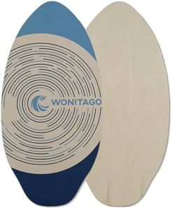 WONITAGO Skimboard with EVA Grip Pad and High Gloss Clear Coat, Durable Wooden Skim Boards for Kids and Adults, 41", Navy&Blue
