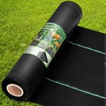 Kalolary 3 x 200Ft Landscape Fabric Heavy Duty Garden Fabric Roll Polypropylene Black Weed Blocker Cover for Gardening & Yard