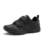 Avia Avi-Union II Non Slip Shoes for Men, Hook and Loop Mens Walking Shoes with Memory Foam, Comfort Restaurant and Diabetic Shoes for Men - Black Wide or Extra Wide Width Safety Footwear, Jet