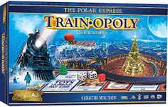 MasterPieces Opoly Board Games - The Polar Express Train Opoly - Officially Licensed Board Games for Adults, Kids, & Family