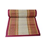 Montelal Store Traditional Korai Grass Chatai Mat (Maroon, 54 X 78 Inches)