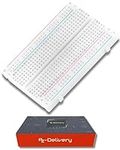 AZDelivery MB-102 Mini Breadboard 400 Tie Point Interlocking Solderless Prototype PCB Board, 4 Power Rails for Proto Shield Distribution Connection Blocks compatible with Arduino Including E-Book!