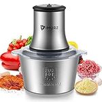 2L Electric Mini Food Chopper Food Processor Meat Grinder,4 Bi-Level Blades,500 W Stainless Steel Bowl Kitchen Mincer Blender for Meat, Vegetables, Fruits, Onion and Nuts，Garlic Baby Food