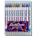 DoodleDazzles FlipIt Markers - Double-Sided Color-Changing Magic Markers - School Supplies Drawing, Coloring, Hand Lettering & Crafts - Gifts for Everyone - 12 Chisel Tip Pens (24 colors)