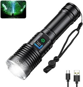 Siuyiu Linterna Led Recargable, 200000 Lúmenes, Llinternas Led Alta Potencia Más Brillantes,5 Modos, Función Impermeable, Linterna Led Adecuadas Para Actividades al Aire Libre Como Camping