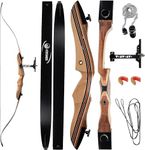 KESHES Takedown Hunting Recurve Bow and Arrow - 62" Archery Bow for Teens and Adults, 15-55lb Draw Weight - Right and Left Handed, Archery Set Bowstring Arrow Rest Stringer Tool Sight (15 lbs, LEFT)