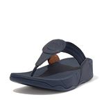 Fitflop Womens Walkstar Toe-post Wedge Sandal, Midnight Navy, 6 UK