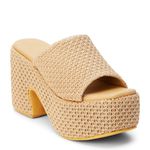 BEACH by Matisse Womens Como Block Athletic Sandals Casual High Heel 3" & Up - Black, Tan, 8