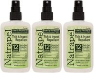 Natrapel Tick & Insect Repellent - Bug Spray with 20% Picaridin - Family Protection Against Mosquitoes, Ticks & More - Up to 12 Hours of Protection - 3.4 fl oz (3 Pack)