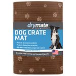 Drymate CKP2742MBNSTP Dog Crate Mat, Kennel Pad Liner (27" by 42") Brown