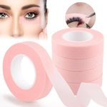 EBANKU 5 Rolls Lash Tape for Eyelash Extension, Breathable Micropore Fabric Eyelash Extension Tape, Lint Free Lash Tape for False Eyelash Extension Supplies (0.5 inch x 10 Yards)