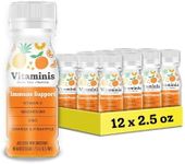 Vitaminis - Immunity Shots - Our Vitamin-Rich Orange Pineapple Juice with Vitamin C, Zinc and Magnesium, No Added Sugar & Shelf Stable for Kids, Women, & Men (2.5 Fl. Oz, Pack of 12)