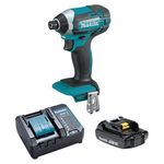 Makita DTD152Y003 18V Impact Driver Compact Kit, 1/4" Hex Shank, 2,900 RPM, 3,500 IPM, 1,460 in.lbs Torque.