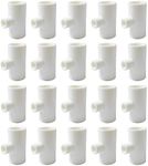 20 Pcs Chicken Waterer PVC Tee Fittings,Automatic Poultry Waterers PVC Fittings for 1/8" FTP Threads,Chicken Water Drinker and Feeder Cups for Poultry Nipples Chicken