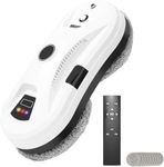 NamYoprce window cleaning robot,Smart Glass Cleaning Robotic with 5600Pa Strong Suction,Multiple Safety System,Edge Detection,for High-Rise Windows Ceiling,Outdoor Indoor,White UK plug