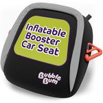 Bubble Bum Inflatable Booster Car Seat - Travel Booster Seat - Portable Car Booster Seat - Booster Seat for Car - Foldable Narrow Slim Design Car Seat - Perfect for Kids 4-11yrs Old - Black