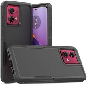 SDTEK Case for Motorola Moto G84 Heavy Duty Robust Cover Dual Layer Cover (Black)