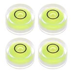 HARFINGTON 4pcs Round Bubble Level 12x6mm Mini Circular Bullseye Spirit Levels for Leveling Camera Tripod Telescope Workshop Turntable Pictures Frame, Lime