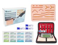 Ultrassist Complete Suture Practice Kit, Suture Training Kit for Medical or Vet Student, Includes Durable Pads with Embedded Mesh, Suture Tools & Threads, Needles for Med Dental Vet School Students