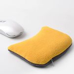 Large Ergonomic Mouse Wrist Rest Bean Bag, Ergobeads Mouse Pad Wrist Support for Computer, Laptop, PC Gaming, Home Office Work, Easy Typing Wrist Pain Relief (Yellow)