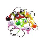 Temorah Fishing Lures Jig Heads,Ball Heads 1/32oz-1/2oz,Sharp Fishing Hooks for Freshwater or Saltwater (Assorted(Two-Tone), 1/32OZ 50PCS)