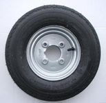 leisure MART 400/4.00 x 8 inch trailer wheel and tyre with 4 ply tyre and 4 inch PCD (NOT SUITABLE FOR ERDE TRAILERS) Pt no. LMX263 PLEASE DO NOT BUY UNTIL YOU HAVE CHECKED YOUR PCD