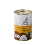 Pure & Sure Organic Coconut Milk 400ML | 100% Naturally Processed Unsweetened Nariyal Milk | Rich & Creamy Texture for Cooking & Baking | Enriched With Nutrients | No Additives