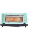 Dash Bread toaster 2 Slice with Extra Wide Slot | 1100W Pop up toaster 2 slices Automatic | 7 Browning Levels with Defrost & Reheat | Removable Crumb Tray | Aqua 1100 Watts