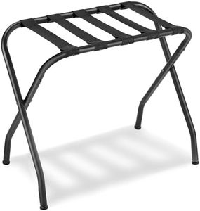 SONGMICS Luggage Rack, Luggage Rack for Guest Room, Suitcase Stand, Steel Frame, Foldable, for Bedroom, Black URLR64B