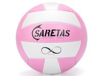 SARETAS Volleyball Soft Beach Volleyball Official Size for Outdoor/Indoor Play, Colorful Volley Balls for Youth Teens Girl and Kids, Practice Volleyballs with Pump Needles for Backyard