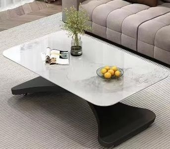Premium Adjustable Height Coffee Table, Modern Minimalistic Sintered Stone Slate Lift Tea Table with Metal Legs, Rectangular Multifunctional Living Room Dining Table on Wheels for Limited Space