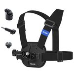 TELESIN° Chest Mount Harness Chest Strap with for GoPro Chest Mount Hero 12,11,10,9,8,7,6,5,4, Hero Session, DJI Osmo Action Cameras