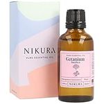 Nikura Geranium (Bourbon) Essential Oil - 50ml | 100% Pure Natural Oils | Perfect for Aromatherapy, Diffusers, Humidifier, Bath | Great Skin Cleanser, Calming, Skincare | Vegan & UK Made