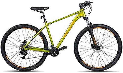 HH HILAND 29 Inch Mountain Bike for Men, Aluminum Frame, Front and Rear Hydraulic Disc Brakes, Lock-Out Suspension Fork, 16 Speeds, Hardtail Trail MTB Bicycle